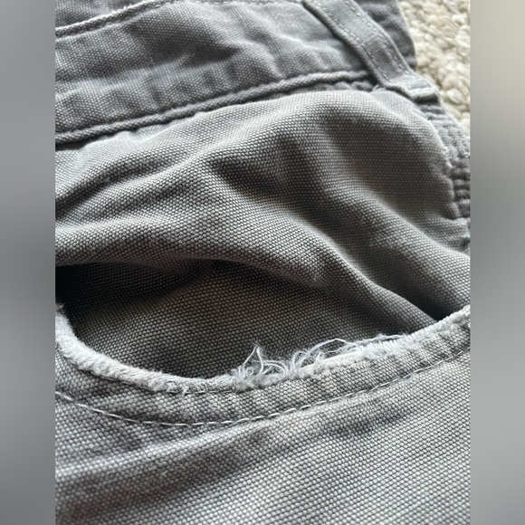 Carhartt Gray Work Pants Loose Fit Carpenter 100% Cotton 42x32 *flawed - Picture 8 of 12